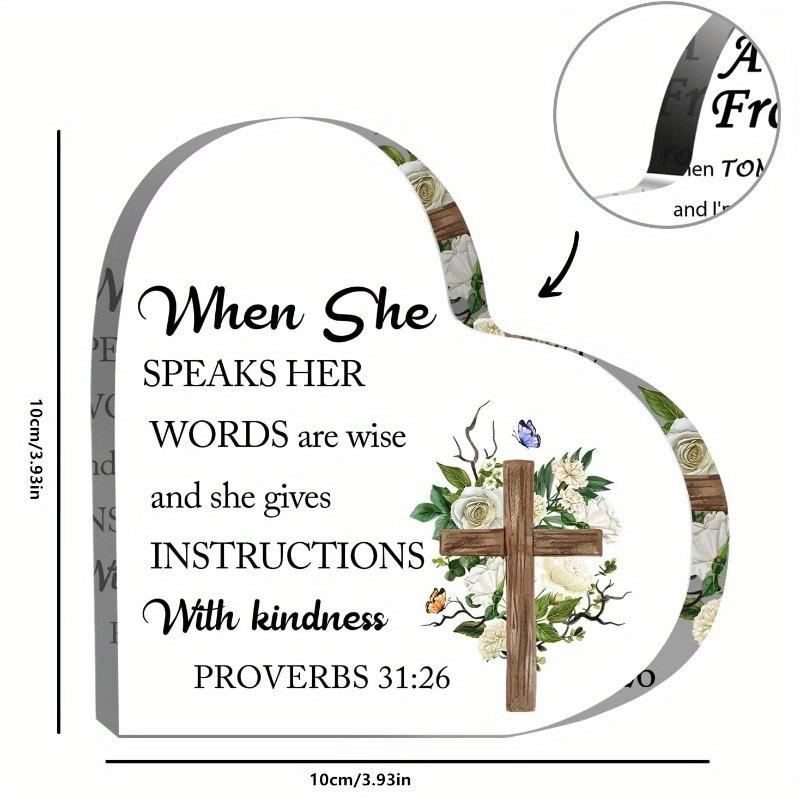 Christliche Schrift Herz - Inspirierendes religiöses Geschenk mit biblischen Versen