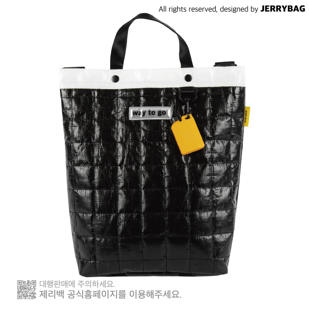 Jerrybag Tarpaulin Quilted Tote Bag Black