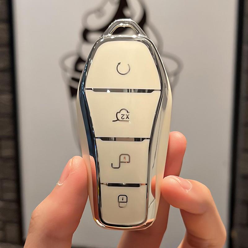 4 Buttons TPU Car Key Case for BYD Atto 3 Han EV Dolphin Remote Control Protect Cover Auto Accessories