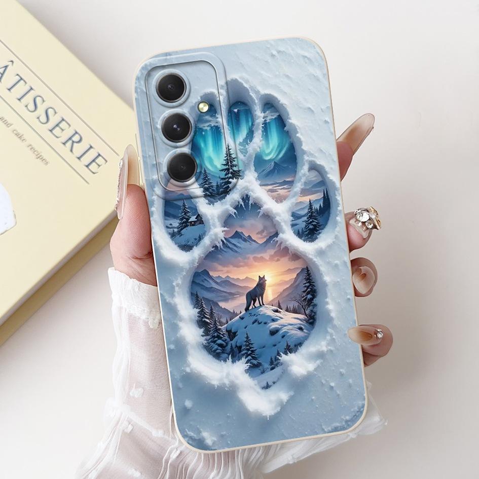 Case For Samsung Galaxy A53 A54 A55 5G Cover SM-A536B SM-A546V SM-A556B Shockproof Funda Fashion Flower Soft Silicone Matte Etui