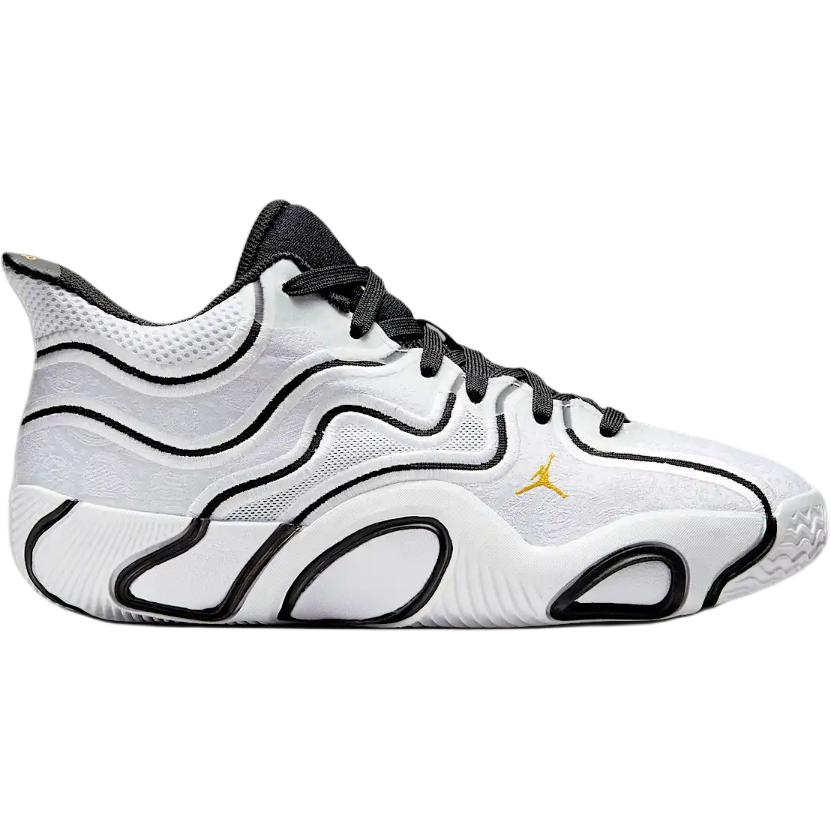 Air Jordan Tatum 3 GS Tunnel Walk Dětské tenisky Bílá Černá Metalická-Zlatá IB8151-100