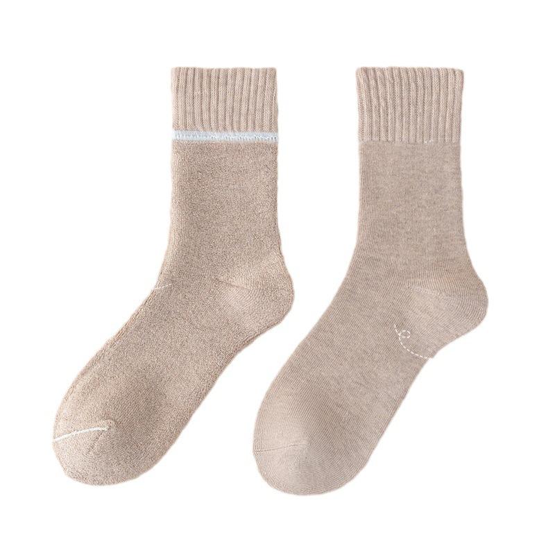Thick and Warm Fleece-lined Thick Socks for Men, Mid-calf Socks, Winter Warmest Wool Socks, Mid-calf Woolen Tube Socks