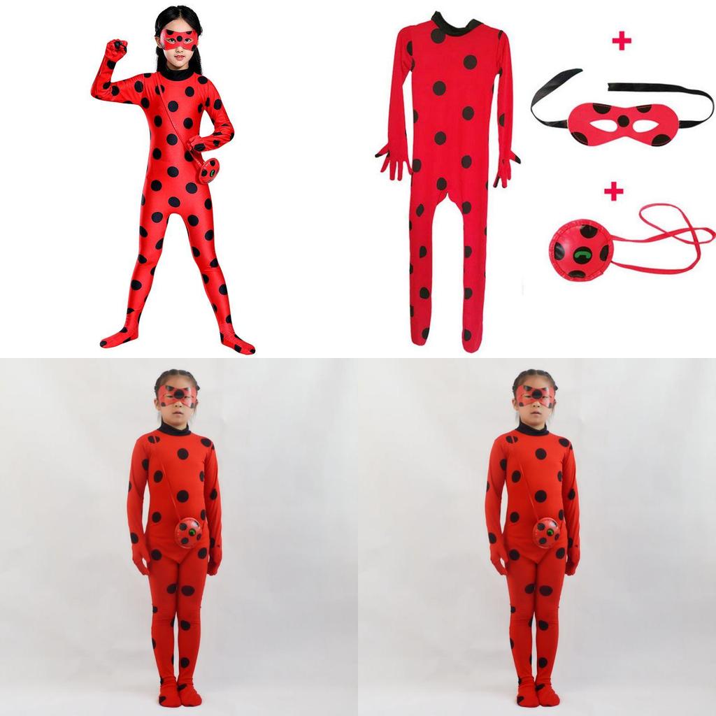 Cute And Stylish Miraculous Ladybug Jumpsuit Outfit Ideal For Cosplay Dress-up And Parties!