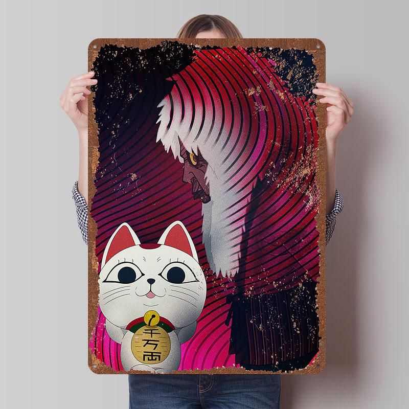DAN DA DAN Tinplate Posters Custom Wall Art Vintage Metal Signs Retro Tin Plaque for Bedroom Decoration Gaming Home Decorations