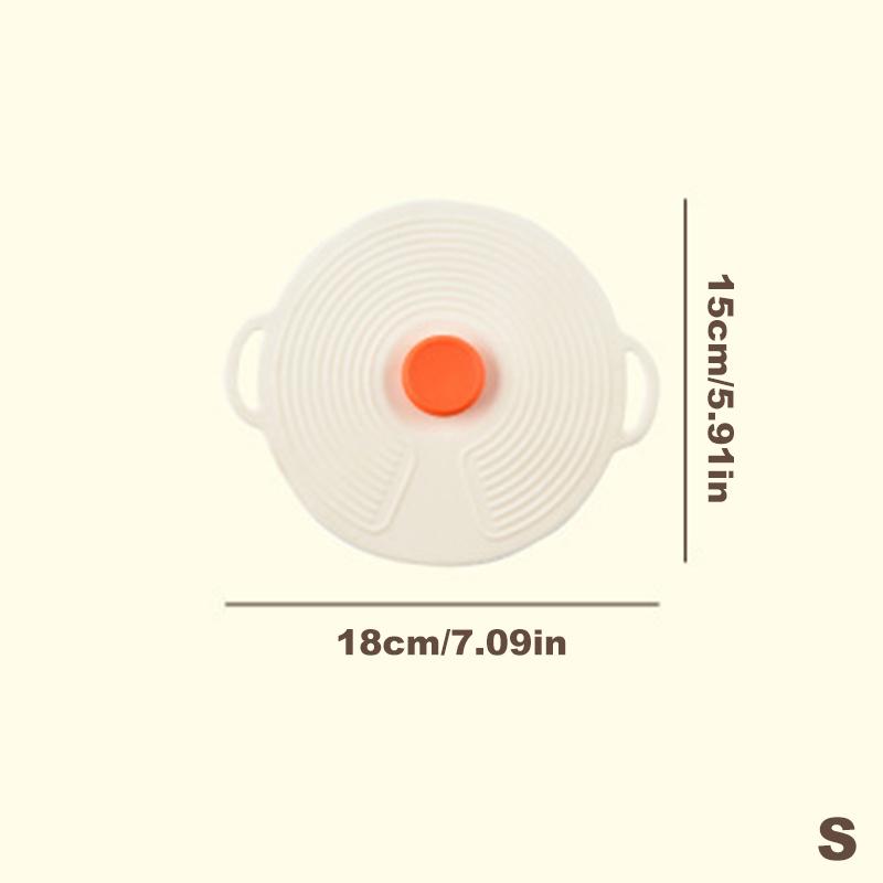 Silicone Fresh-Keeping Lid Anti-Spill Lid Dust-Proof And Leak-Proof Lid Kitchen Gadget Pot Lid Tableware Pot Lid Oil Cover Home