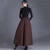 Daunenbaumwolle Gepolstert Vintage Hohe Taille Lässig Locker Herbst Winter Weitbeiniger Rock Hose Damen Locker Lässige Hose