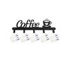 Metal Coffee Cup Holder Wall Mount Rack, 1pc, Iron Art Kitchen Storage Organizer, Barware