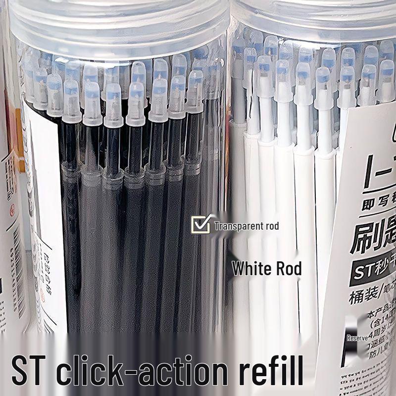 Sleva pro nováčky: 20 náplní + 6 černých 0,5mm klikacích gelových per kompatibilních se standardními náplněmi