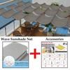 Telescopic Sun Shade Net Pergola Balcony Terrace Sun Canopy Swimming Pool Retractable Wave Sunshade Sail With Installation Kit
