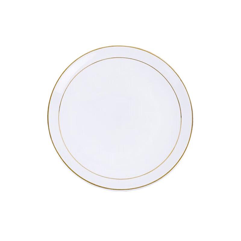 Huihuang Gold Rim Ceramic Dinner Plate