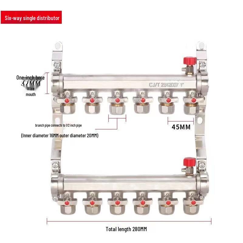 Kuanxuan Industrial Copper Underfloor Heating Manifold Manifold