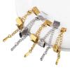 2pcs Stainless Steel Clasp Set - Slider Clasps Lobster Clasps Extender Chains Combo Accessories DIY Handmade Jewelry Supplies