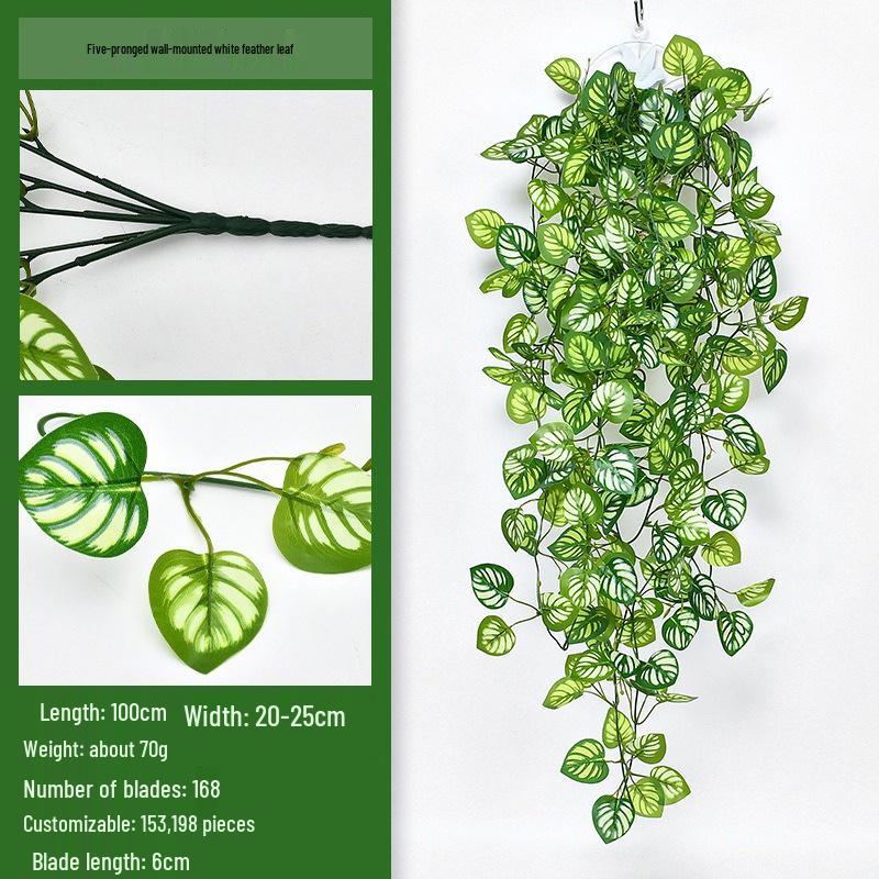 Green Radish Decorative Artificial Vines - Wall Hanging Leaf Ornaments
