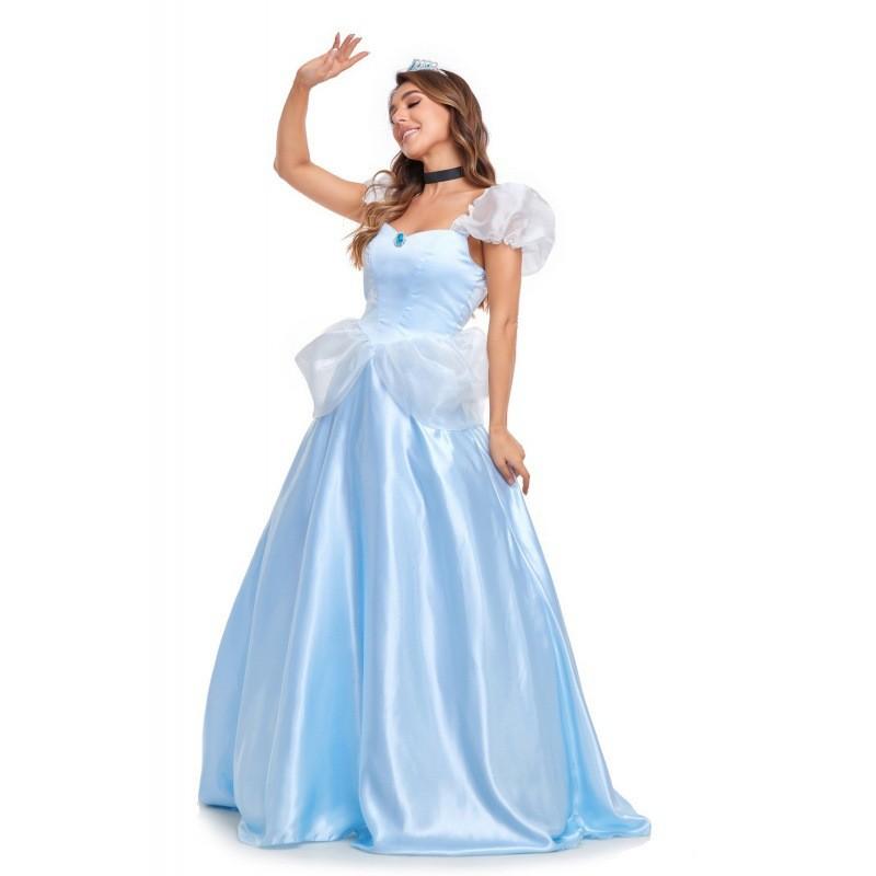 Gorgeous Female Adult Cinderella Dress Made Of Premium Polyester For Festive Occasions