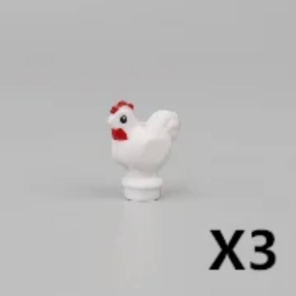 MOC ZOO Farma Zvířat Stavební Kostky Sova Ještěrka Chobotnice Veverka Prase Pes Kuře Kočka Holub Myš Vlk Králík Mini DIY Kostka K060