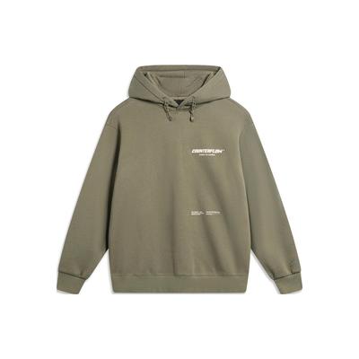 Li Ning CF Suo Pullover Fleece Hoodie Unisex Hoodies Muddy-Olive-Green AWDTB15-3