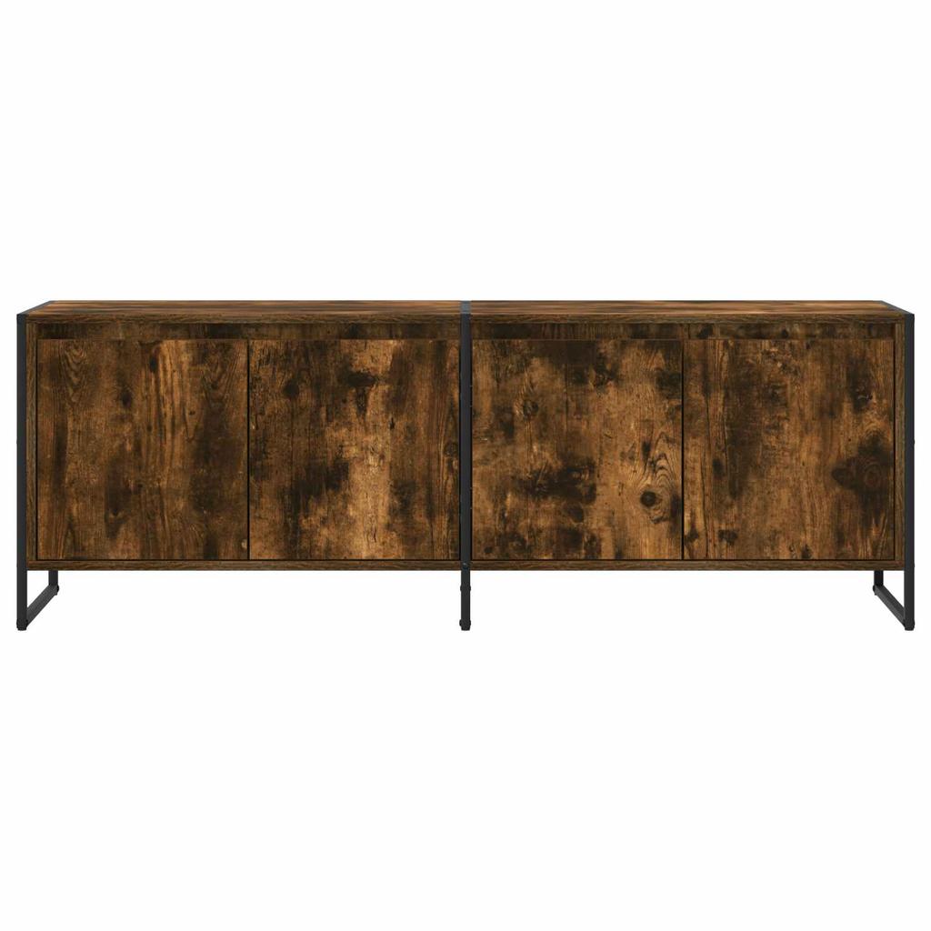 TV Stand 140 X 36 X 49.5 Cm Smoked Oak Engineered Wood