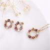 Colorful Gem European & American Style Circle Necklace & Jewelry Set