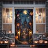 Halloween Banner Night Scene Haunted House Banner Spooky Banner Gothic Design For Halloween Night Halloween Party Haunted House