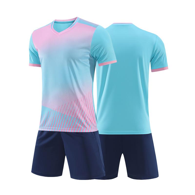Short-sleeved Football Jersey Set Spot Football Training Jersey Adult Children Same Football Jersey Men's