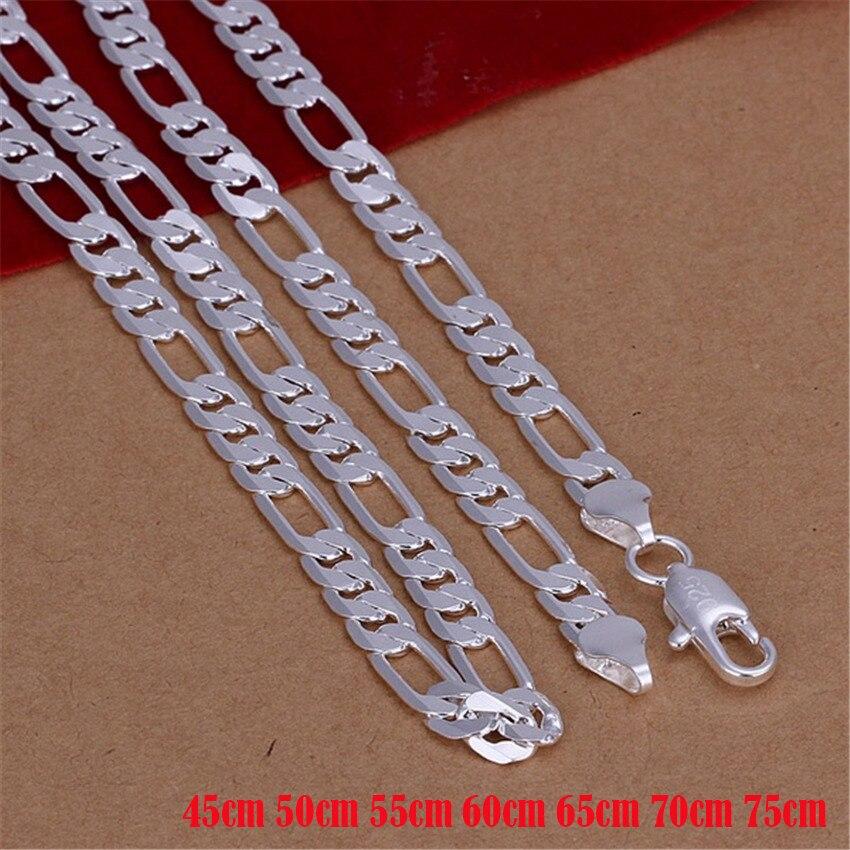 6mm Flat Chain Copper Color Solid Necklace Fashion Jewelry Women Men  High Quality Wedding Gift