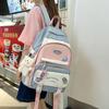 Multi Pockets Girls Shoulder Bags Ins High School Backpacks Portable Students School Bags  Girl