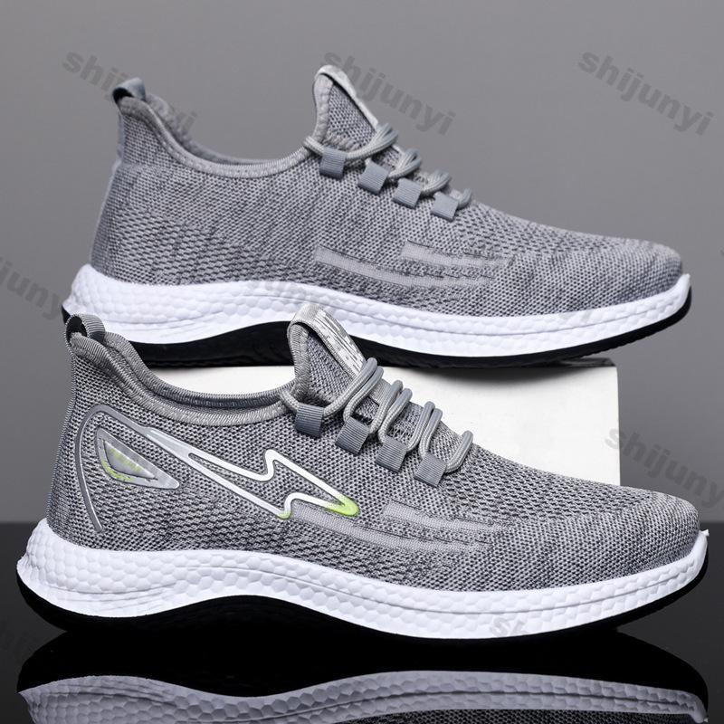 Men Shoes 2026 Summer New Comfortable Non Slip Sewing Lace-up Casual Shoe Breathable Mesh Hollow Lightweight Sport Running Shoes