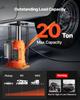 Air Hydraulic Bottle Jack, 20 Ton (44092 Lbs) Capacity, 260-495 Mm Lifting Range, Pneumatic/Manual Heavy Duty Welded Bottle Jack with Pump for SUV,