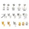100 Stück Ohrstecker Basis Rohlinge Stifte Ohrstecker Basis Set Pins Mit Ohrrücken Ohrstecker für DIY Schmuckherstellung Findings Zubehör