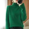 Turtleneck Sweater Women's New Autumn and Winter Thickened Loose and Versatile Soft Waxy Warm and Thin Early Autumn Knitted Bottoming Shirt