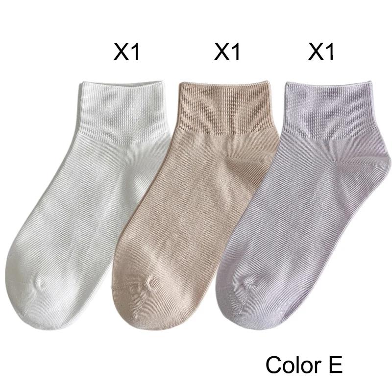 

3 Pairs Women s Short Socks Candy Color Summer New Plain Cotton Socks Set Breathable Casual Comfy Soft Colorful Socks For Women One Size