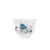 Hand-Painted Ceramic Ice-Style Teacup, Mutton Fat Jade Finish, Landscape Design, Kung Fu Tea Set.
