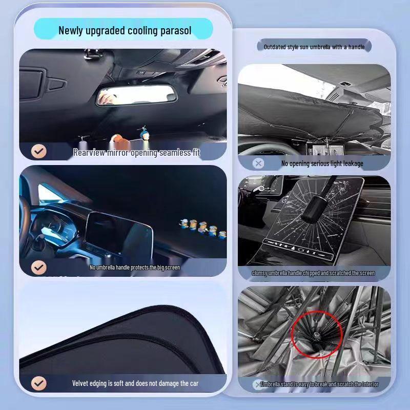 Front Windshield Sunshade - Heat Insulation & UV Protection