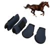 Horse Tendon Boots PU Elastic Shock Absorbing Protective Front Hind Horse Leg Guard for Off Road