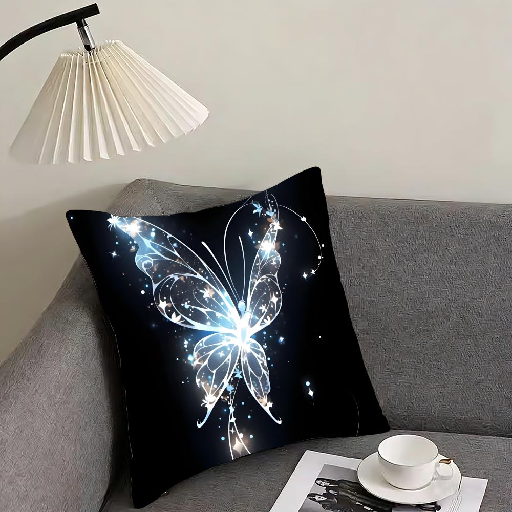 Butterfly INS Cushion Cover Pillowcase Ultra Soft Skin Friendly Fabric Cloud Like Comfort  Concealed Zipper