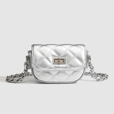 Diamond Women's Bag, Small Fragrance Style, Fashionable and Versatile Chain, Niche Crossbody Bag, Black Mini Coin Wallet, Women