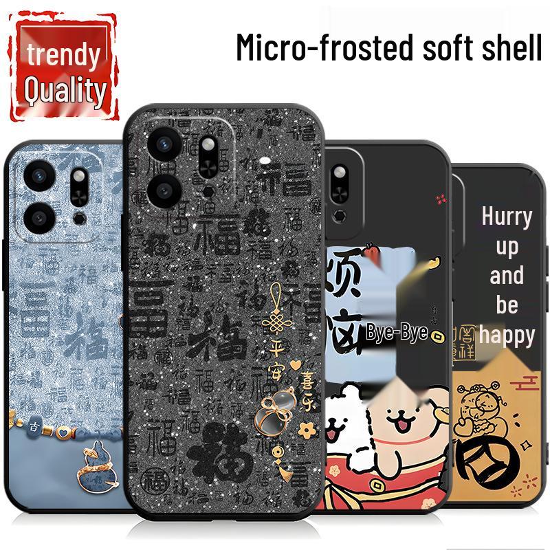 Honor Play9t ALT-AN00 Silicone Cartoon Phone Case with Trendy Men's Lanyard: Cute and Creative Design