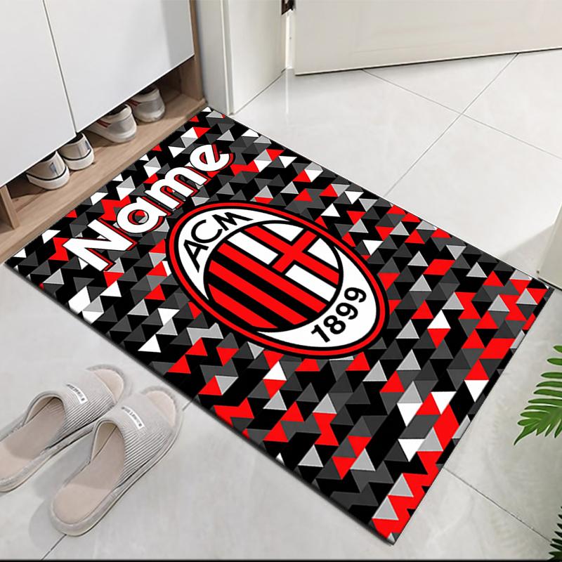 Custom Name Ac Milan Printed Carpet Rug For Office Chair Living Room Bedroom Kitchen Room Decor Gifts