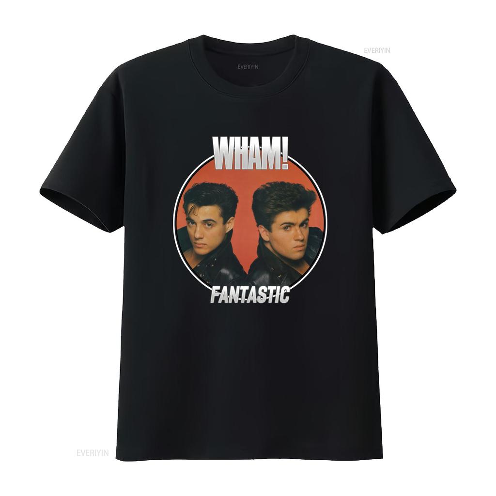 Wham George Michael Fantastic Album Cover Art Mens T Shirt Pop Music Tour Merch  vintage Washed fashion Stylish Stretched
