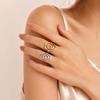 High-End Stainless Steel Spiral Open Ring – Stylish Minimalist Finger Jewelry for Women