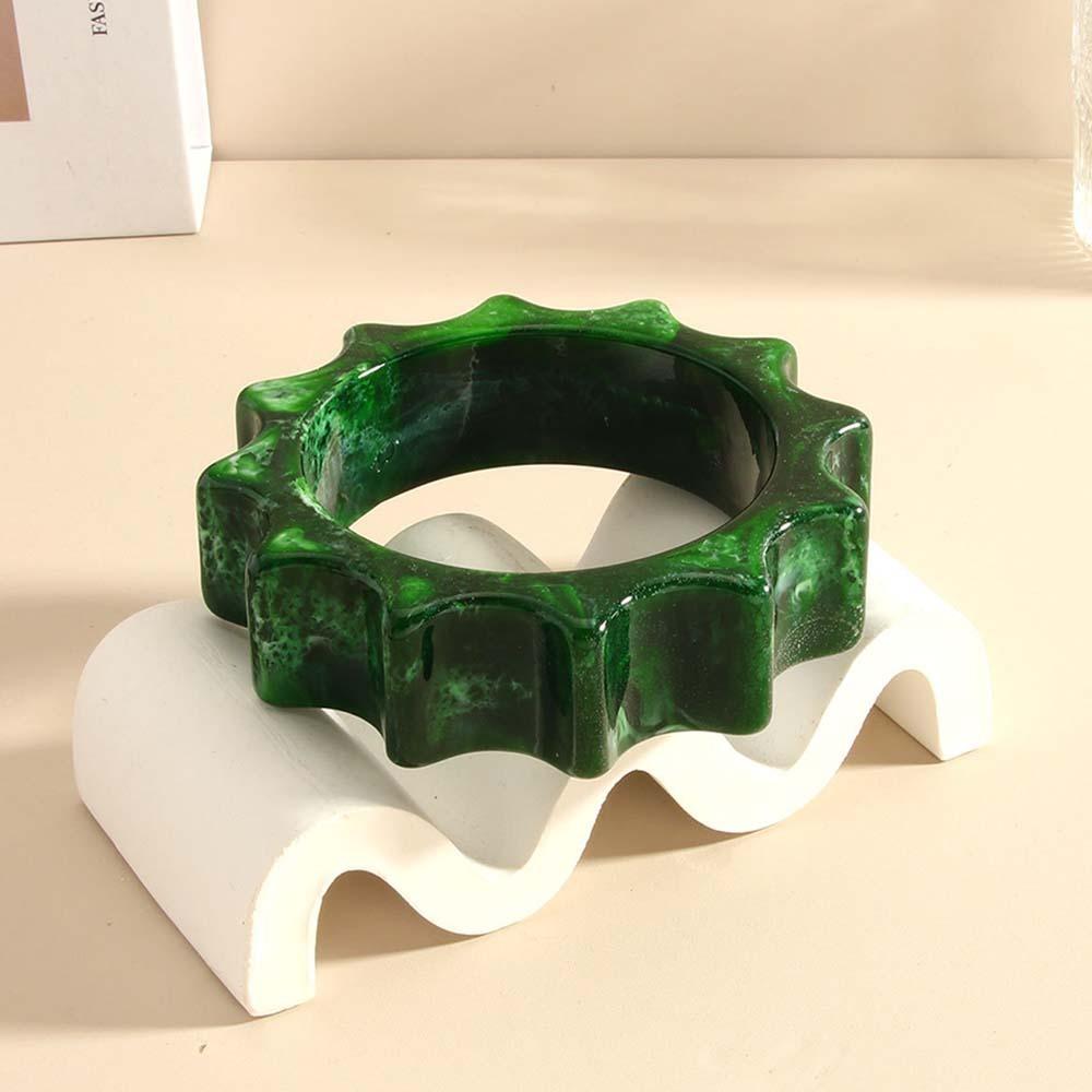 Square Chunky Bracelets Geometric Retro Hand Ring Wide Resin Bracelet Bangles  Jewelry Accessories