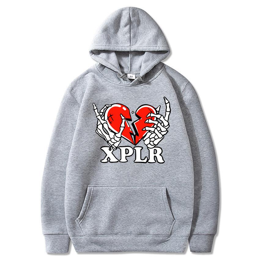 Heartbreak Print Hoodies Autumn Winter Fashion Fleece Casual Loose Sweatershirt Hooded for Men Women