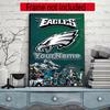 Philadelphia Eagles Customize Your Name Diamond Painting Round Diamond Diy Frameless Holiday Artwork Suitable For Home Office Wall Decoration