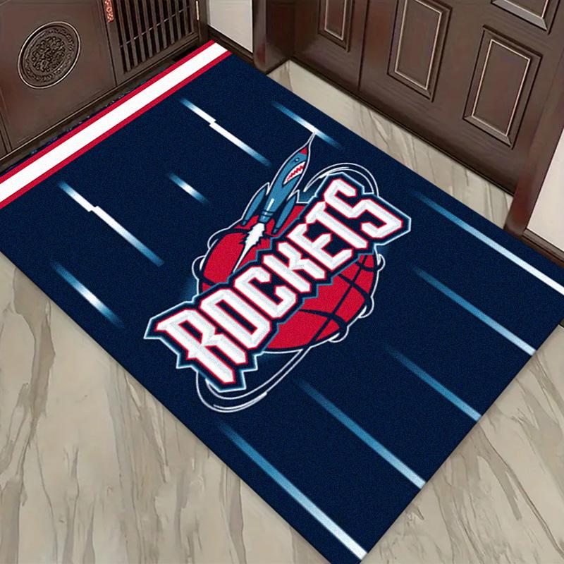 Houston Rockets Carpet Rug for Living Room Bedroom Home Sofa Decoration,Kids play Non-slip Floor Mat