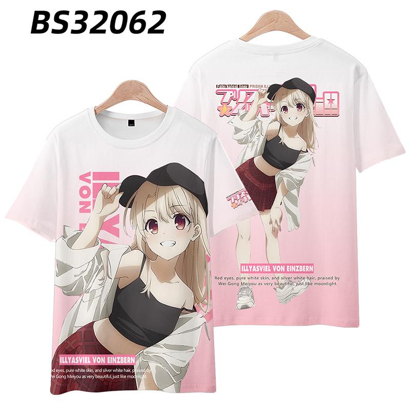 Game Cosplay Fate/kaleid Liner Prisma Illya Summer Anime T Shirt Summer Men T-Shirt