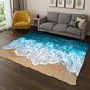 3D Ocean Waves Sea View Beach Carpet Rug for Bedroom Living Room Sofa Doormat Home Kitchen Decor,Kid Game Non-slip Floor Mat