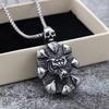 Men's Retro Stainless Steel Tiger Head Pendant Necklace