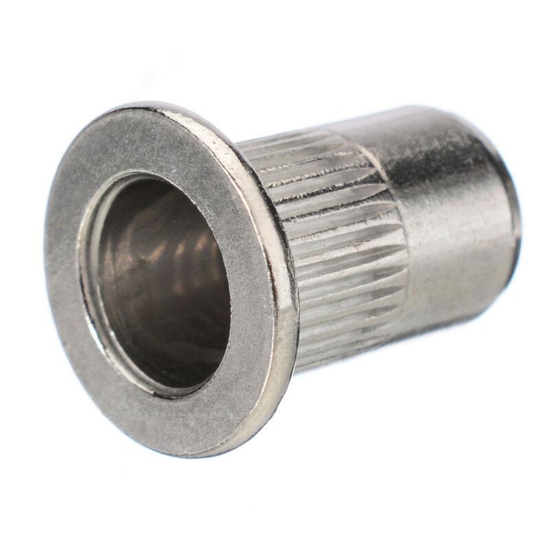 50XRivet Nuts M6-M10 Thread Stainless Steel Flat Head Rivet Nut  Insert Nutsert Pack M3/M4/M5/M6/M8/M10 For Automotive