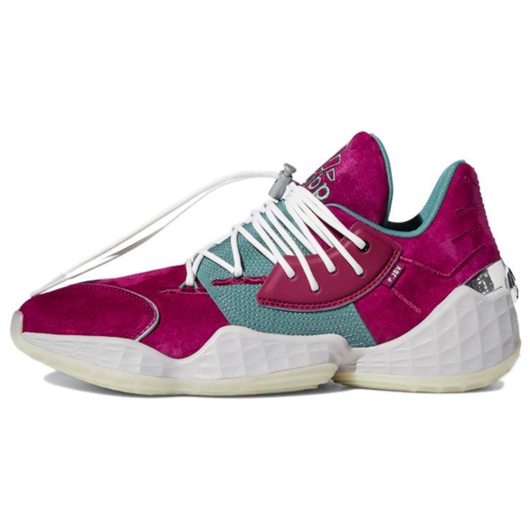 

Adidas Дэниэл Патрик x Харден Вол. 4 Power Berry Tech Emerald Мужские кроссовки Фиолетовый кристально-белый FY2791