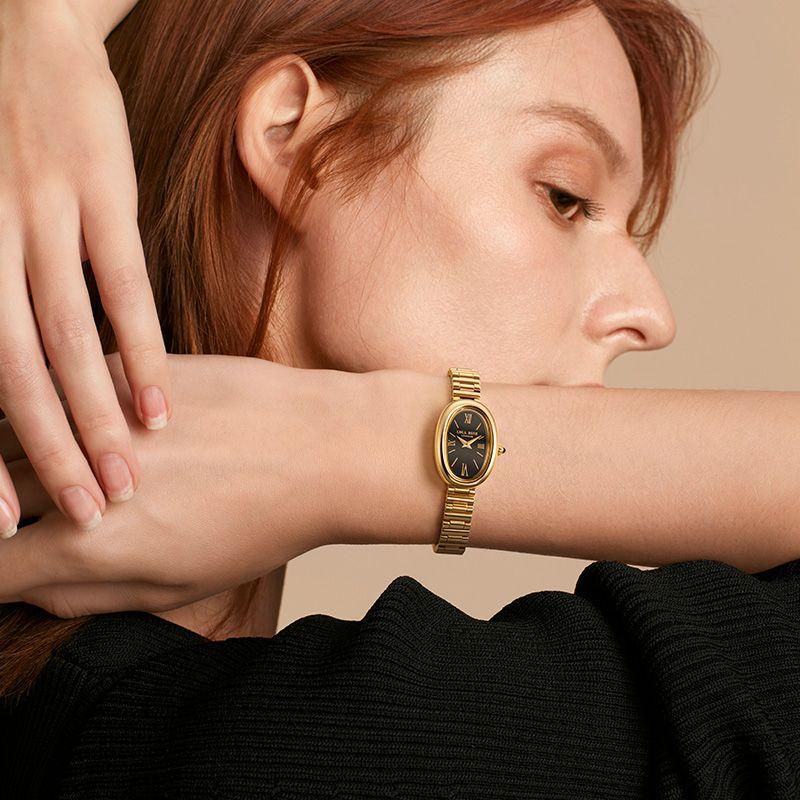 

Lola Rose Rolla Rose Серия Magic Mirror Женские часы Маленькие золотые часы Доступная роскошь Стильный подарок на день рождения Black agate-LR4201